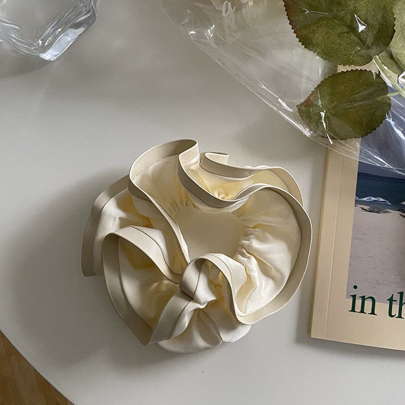 Hair Accessories Cloth Handmade Sweet Agaric Edge Double Cloud Large Intestine Hair Ring Tie Rope For Girls - Image 8