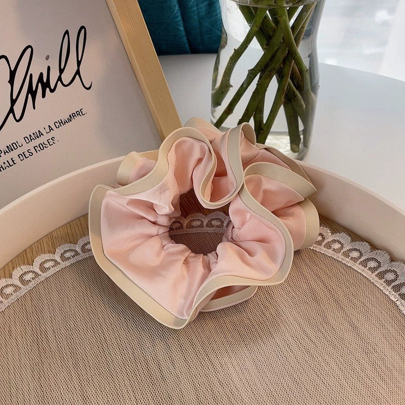 Hair Accessories Cloth Handmade Sweet Agaric Edge Double Cloud Large Intestine Hair Ring Tie Rope For Girls - Image 9