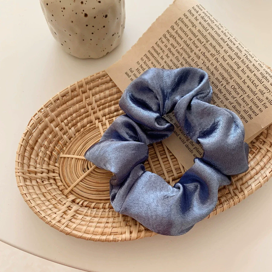 Hair Accessories Mercerized Satin Solid Color Handmade Hair Ring With Small Fragrance Plants And Flowers Style - Image 10