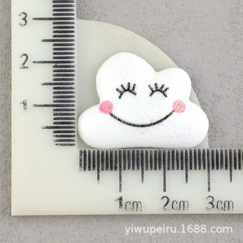 Hair Accessories Plastic Resin Fivepointed Star Clouds Rainbow Glitter Cartoon Dripping Oil Handmade - Image 8