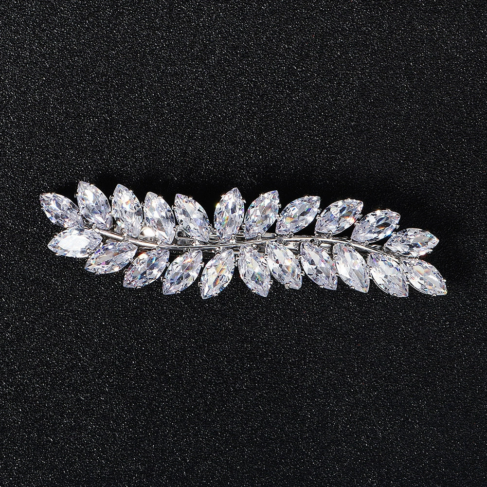 Hair Accessories Retro Spring Clip Rhinestone Zircon Inlaid Hairpin For Women - Image 6
