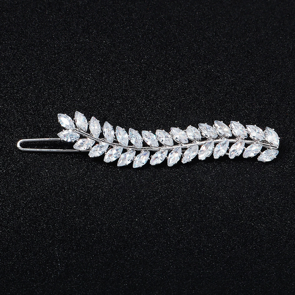 Hair Accessories Zircon Inlaid Side Clip Bangs Clip Back Head Clip For Women Plant Flowers Style - Image 10