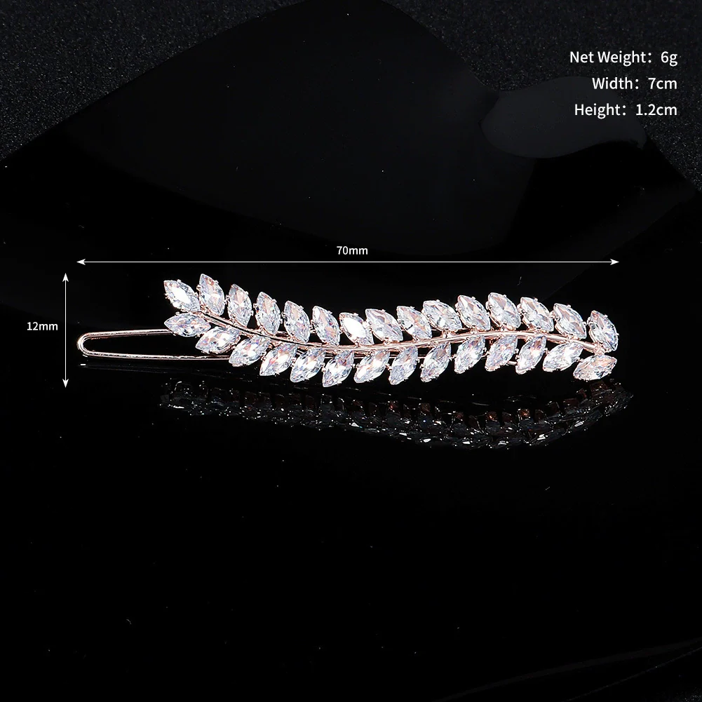 Hair Accessories Zircon Inlaid Side Clip Bangs Clip Back Head Clip For Women Plant Flowers Style - Image 11