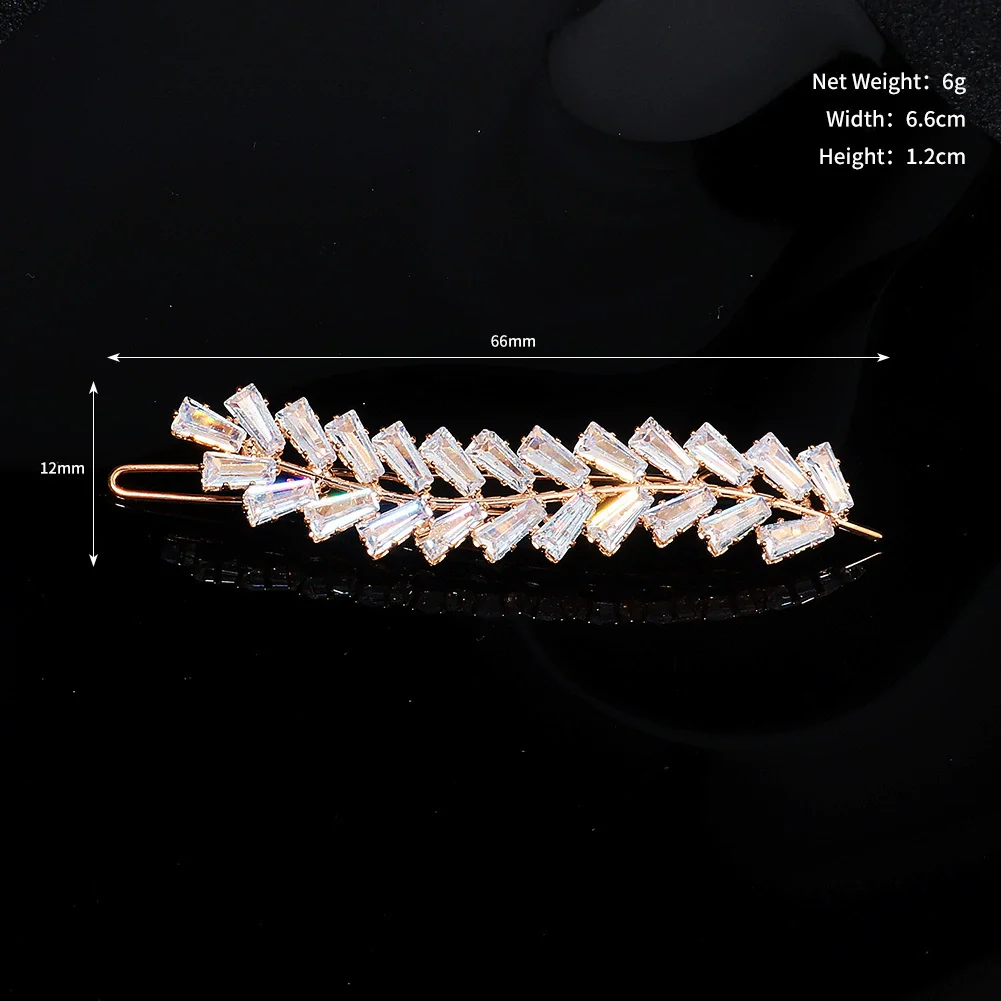 Hair Accessories Zircon Inlaid Side Clip Bangs Clip Back Head Clip For Women Plant Flowers Style - Image 13