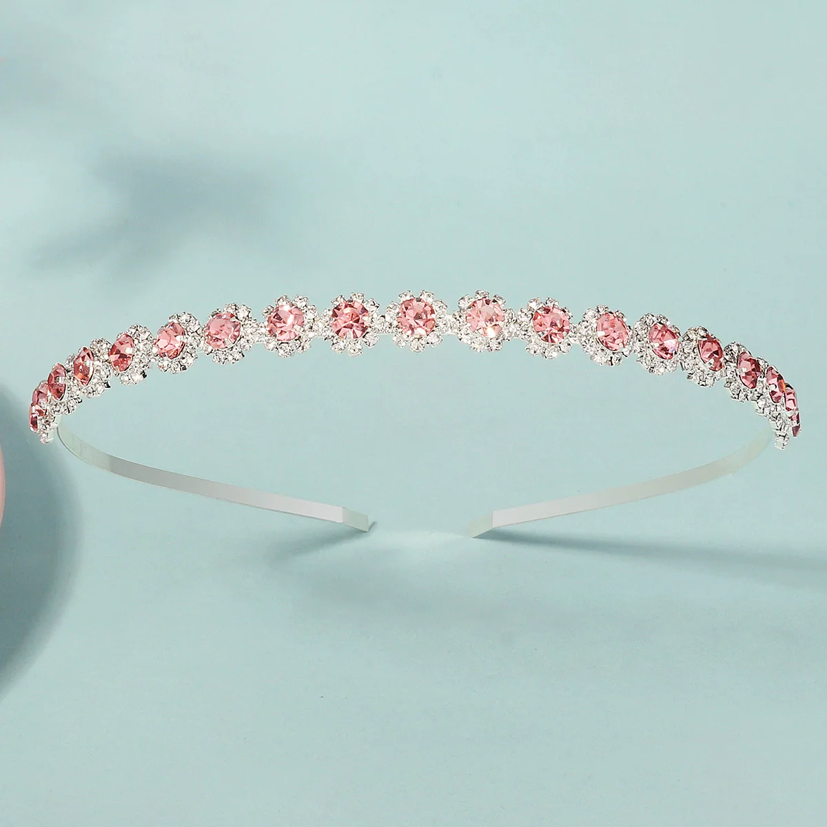 Hair Card Rhinestone Flower Electroplating Green Crystal Retro Style Women's Headwear - Image 8