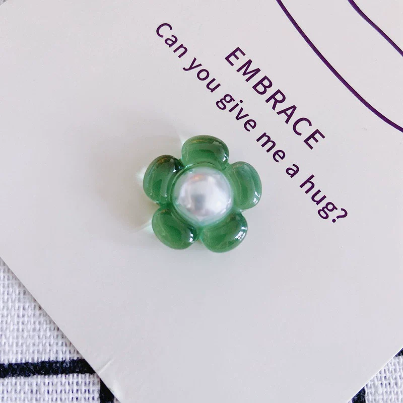 Hair Clip Resin Fresh Colorful Transparent Pearl Small Flower Environmental Protection Diy Material Accessories - Image 12