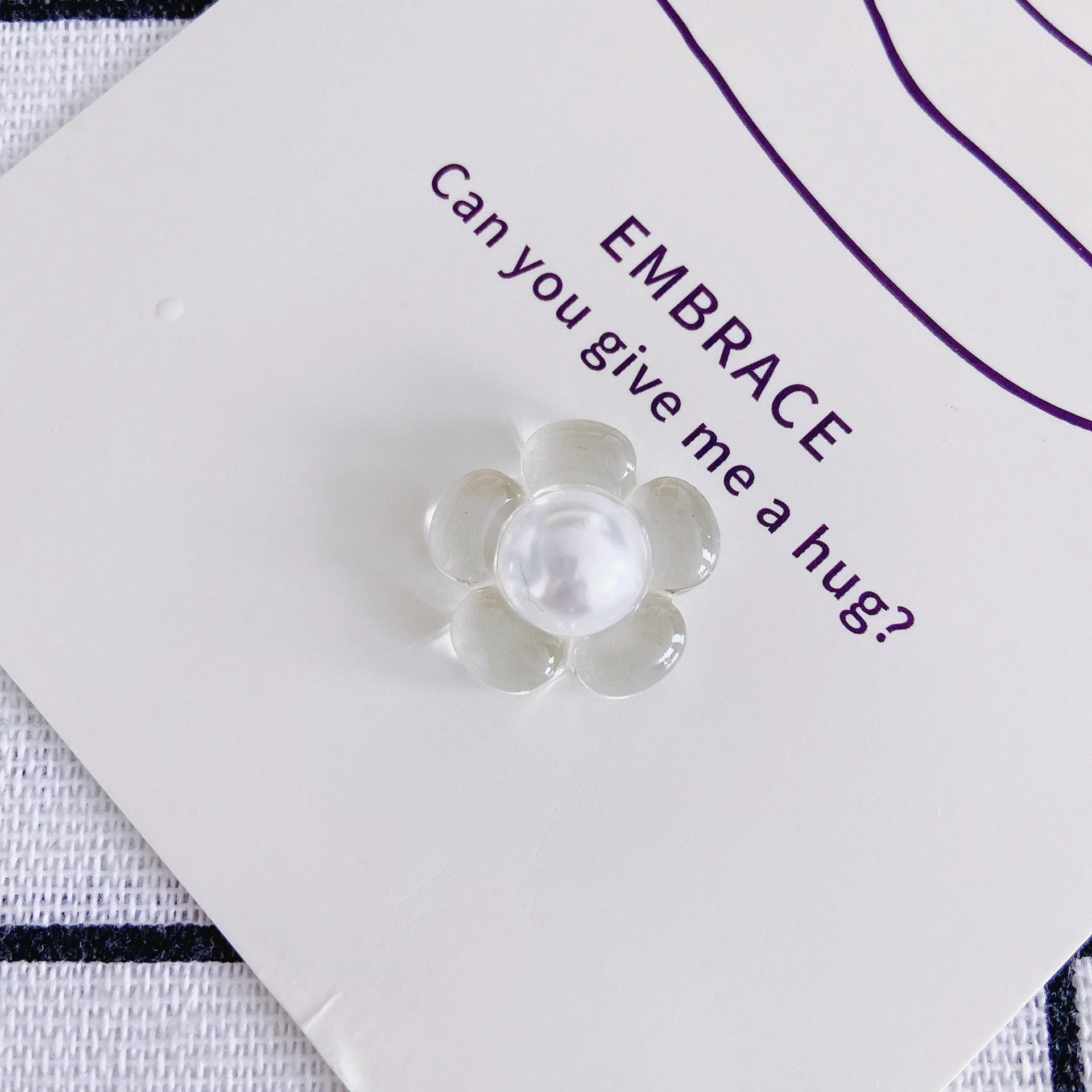 Hair Clip Resin Fresh Colorful Transparent Pearl Small Flower Environmental Protection Diy Material Accessories - Image 5