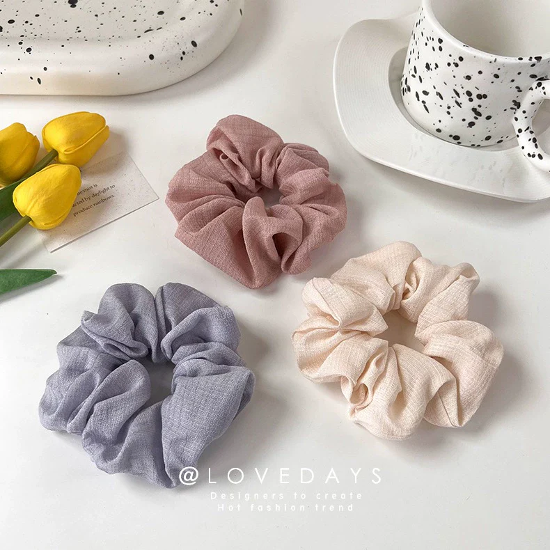 Hair Jewelry Cloth Knitting Spring And Summer Light Green Large Intestine Shaped Elastic Head Rope