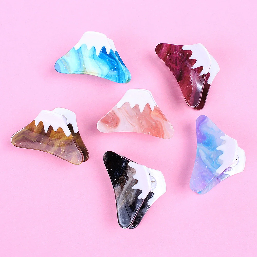 Hair Tail Clip Grabber Acrylic Simple Geometric Sculpture Women's Hair Accessory - Image 2