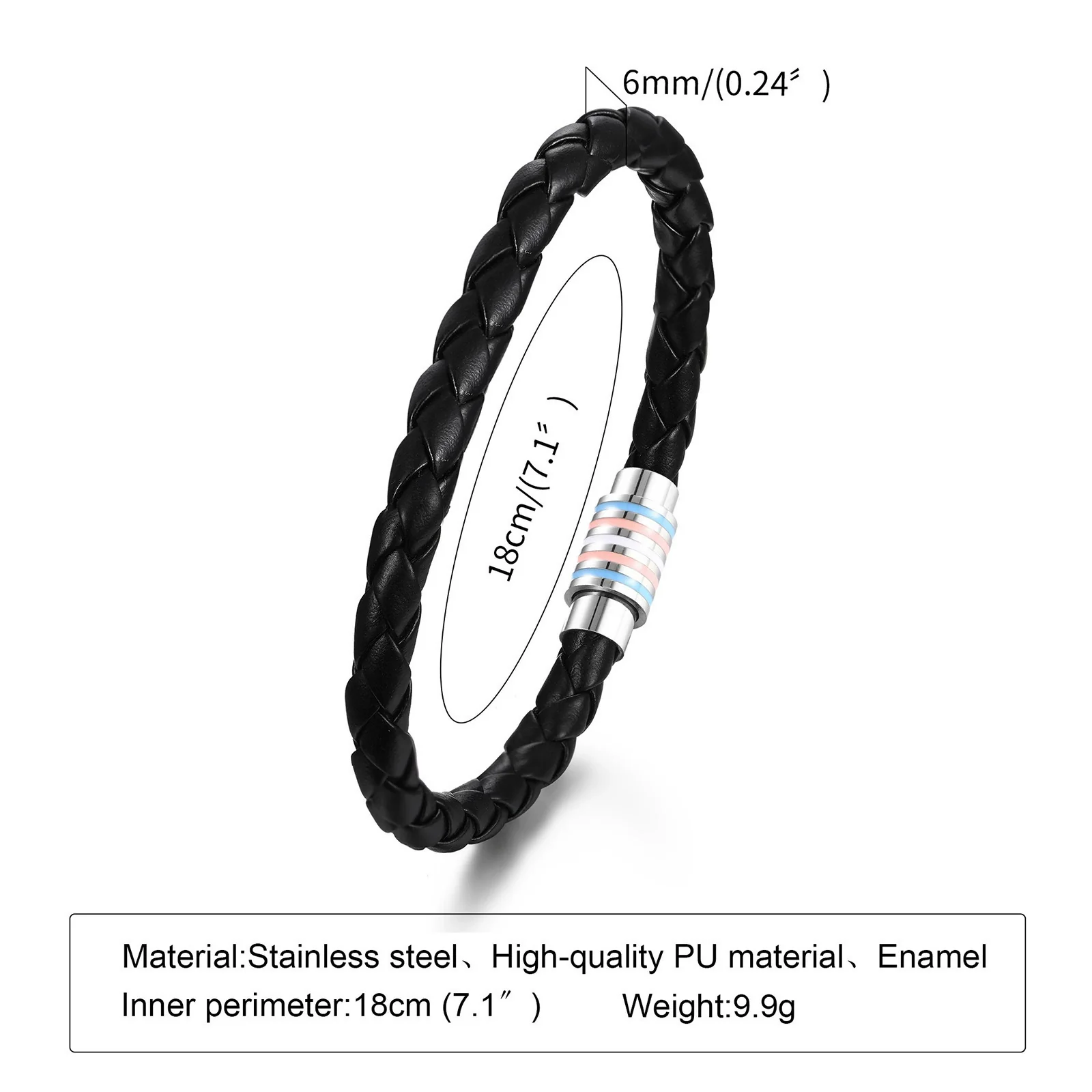 Hand Jewelry Pu Leather Geometric Braided Bracelet - Image 11