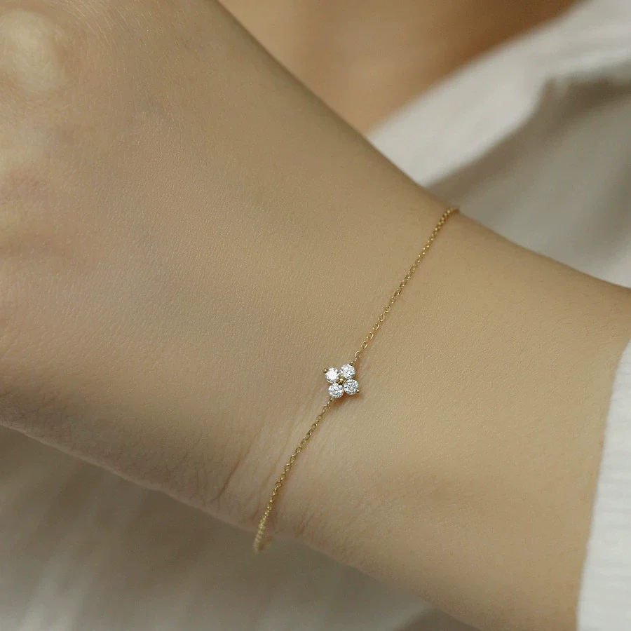 Hand Jewelry Zircon Geometric Light Luxury Set With Diamonds - Image 3