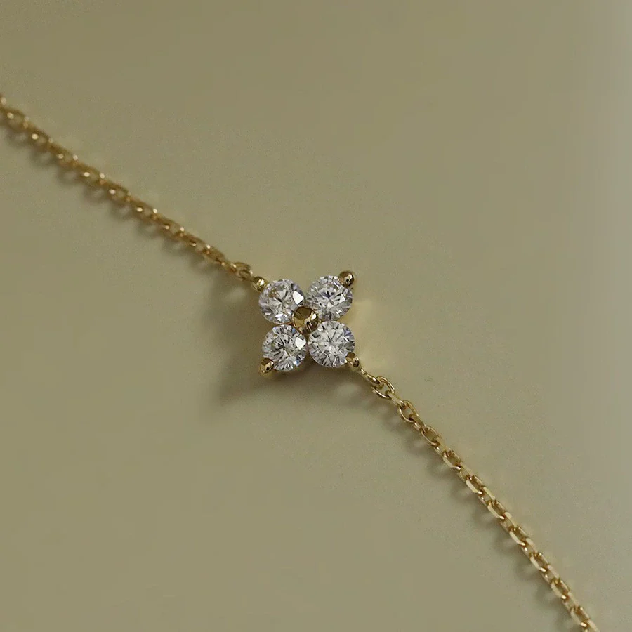 Hand Jewelry Zircon Geometric Light Luxury Set With Diamonds - Image 5
