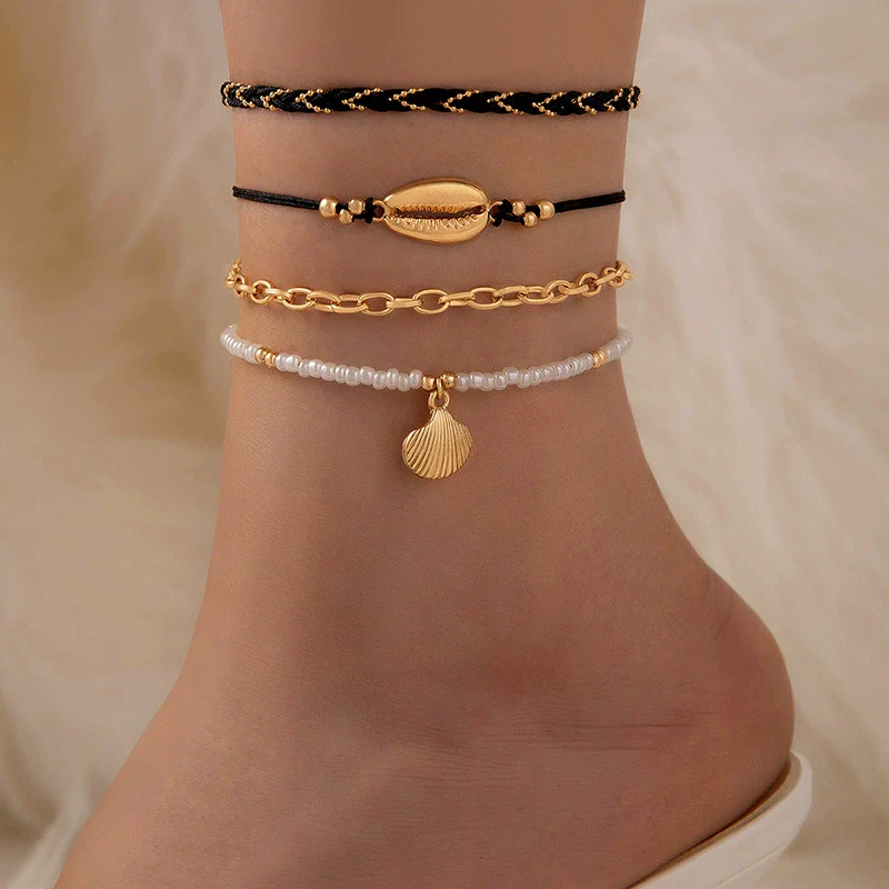 Handmade Alloy Shell Multilayer Anklet For Women - Image 22