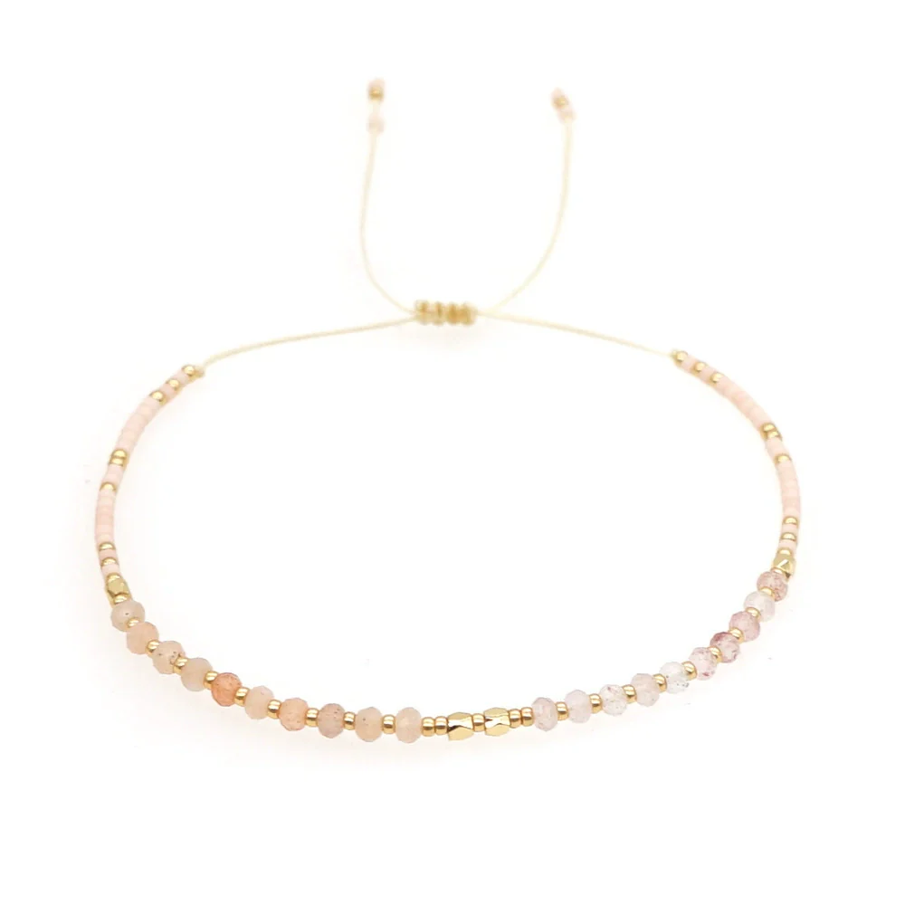 Handmade Beaded Bracelet For Girls Natural Pearl Handwoven Style - Image 5