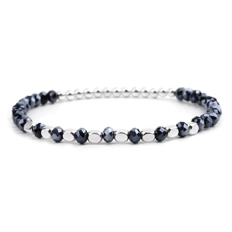 Handmade Beaded Crystal Women's Geometric Acrylic Bead Bracelet - Image 25