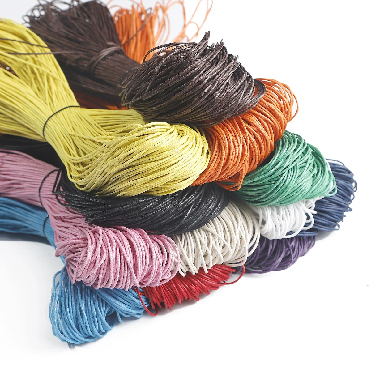 Handmade Braided Cotton Wax String Beaded Buddha Beads Bracelet Necklace Material - Image 5