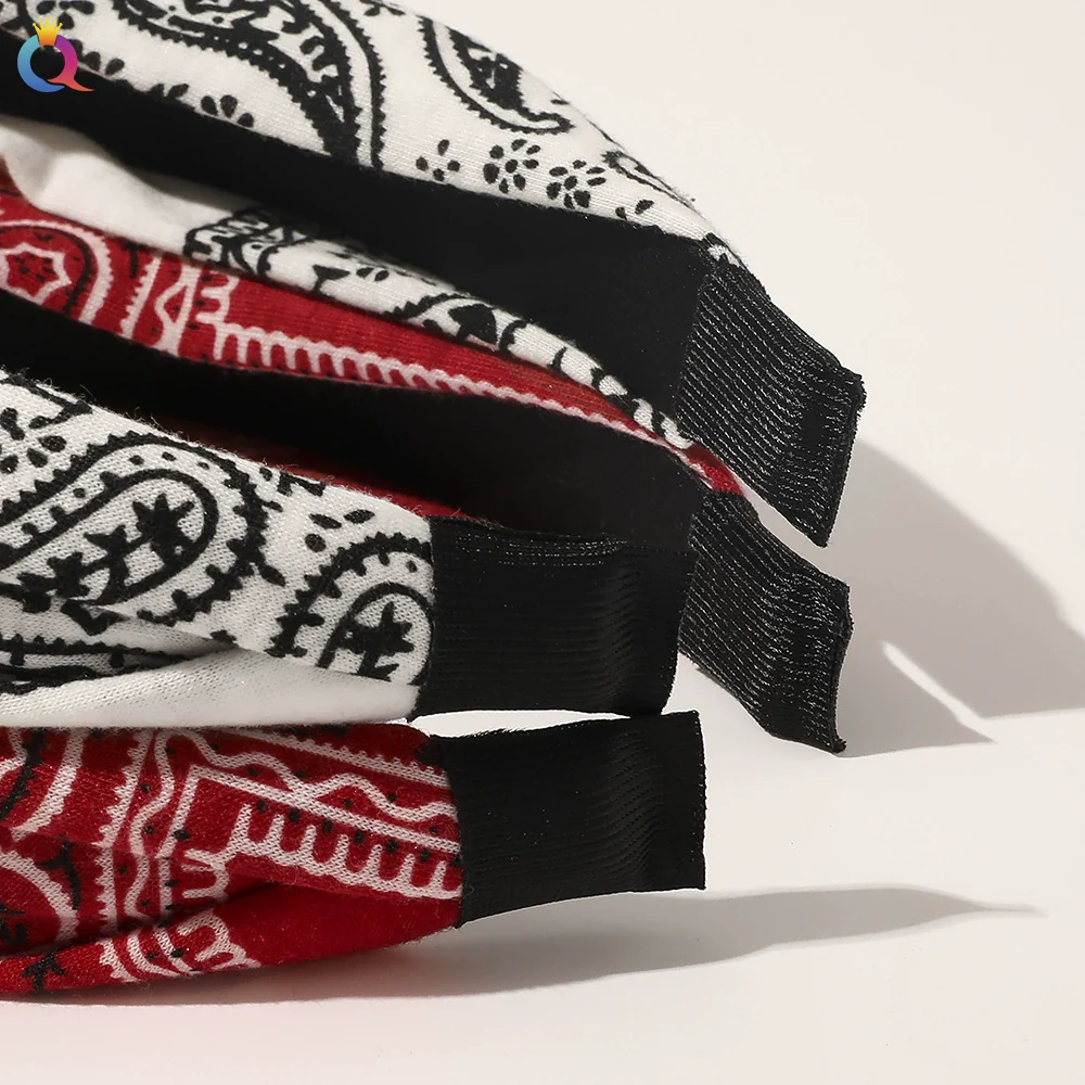 Handmade Cloth Retro Baroque Cashew Flower Women's Headband For Yoga Hair Accessories - Image 3