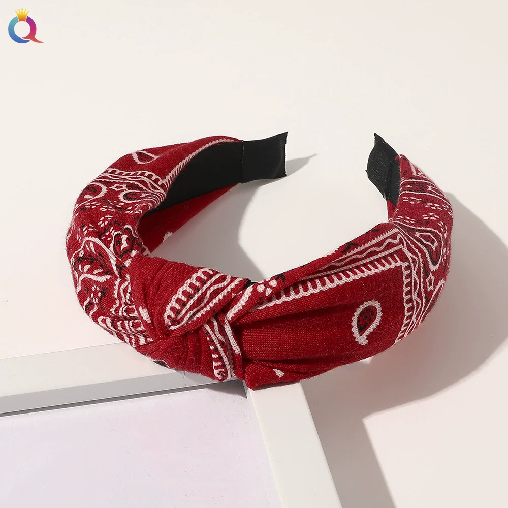 Handmade Cloth Retro Baroque Cashew Flower Women's Headband For Yoga Hair Accessories - Image 6