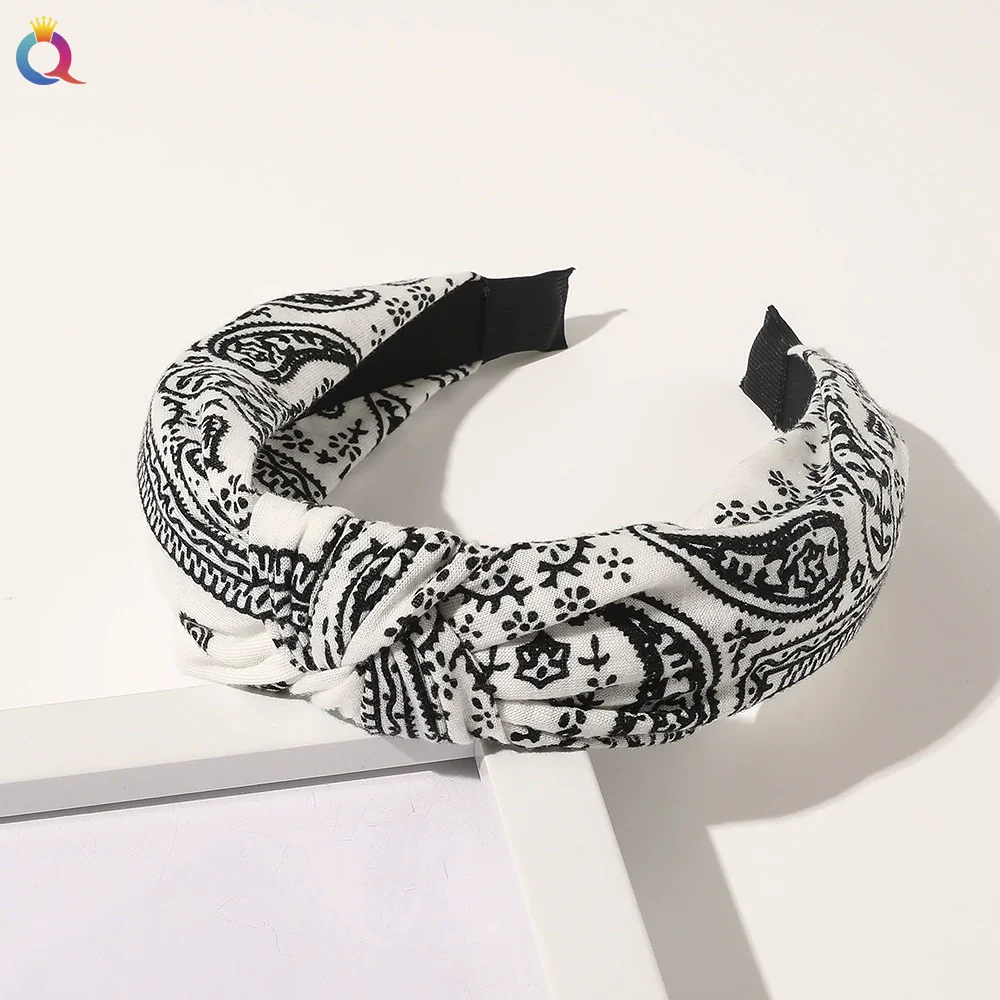 Handmade Cloth Retro Baroque Cashew Flower Women's Headband For Yoga Hair Accessories - Image 7