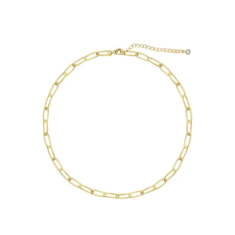 Handmade Copper Plated Real Gold Geometric Style Women's Retro Necklace Jewelry Wholesale - Image 5