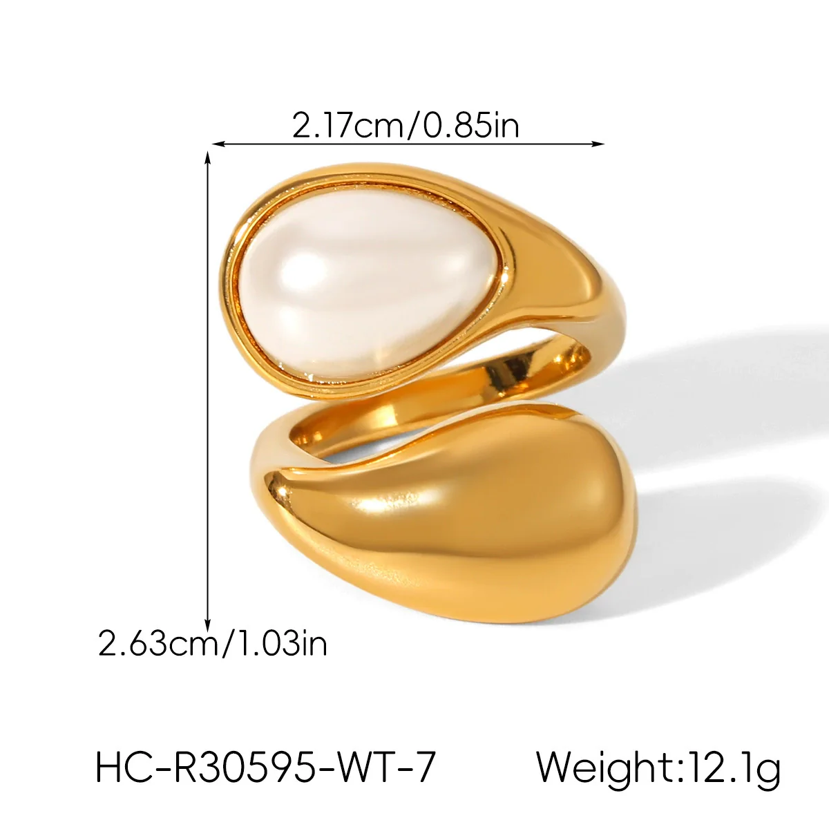 Handmade Dropshaped Geometric Stainless Steel Ring Set With Tiger Eye Stone For Women - Image 7