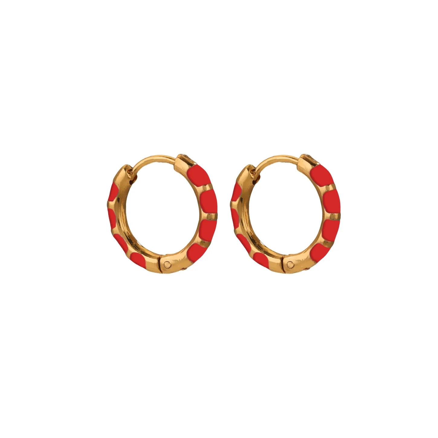Handmade Geometric Stainless Steel Ear Buckle With Enamel Color And Oil Drop Design For Unisex - Image 8