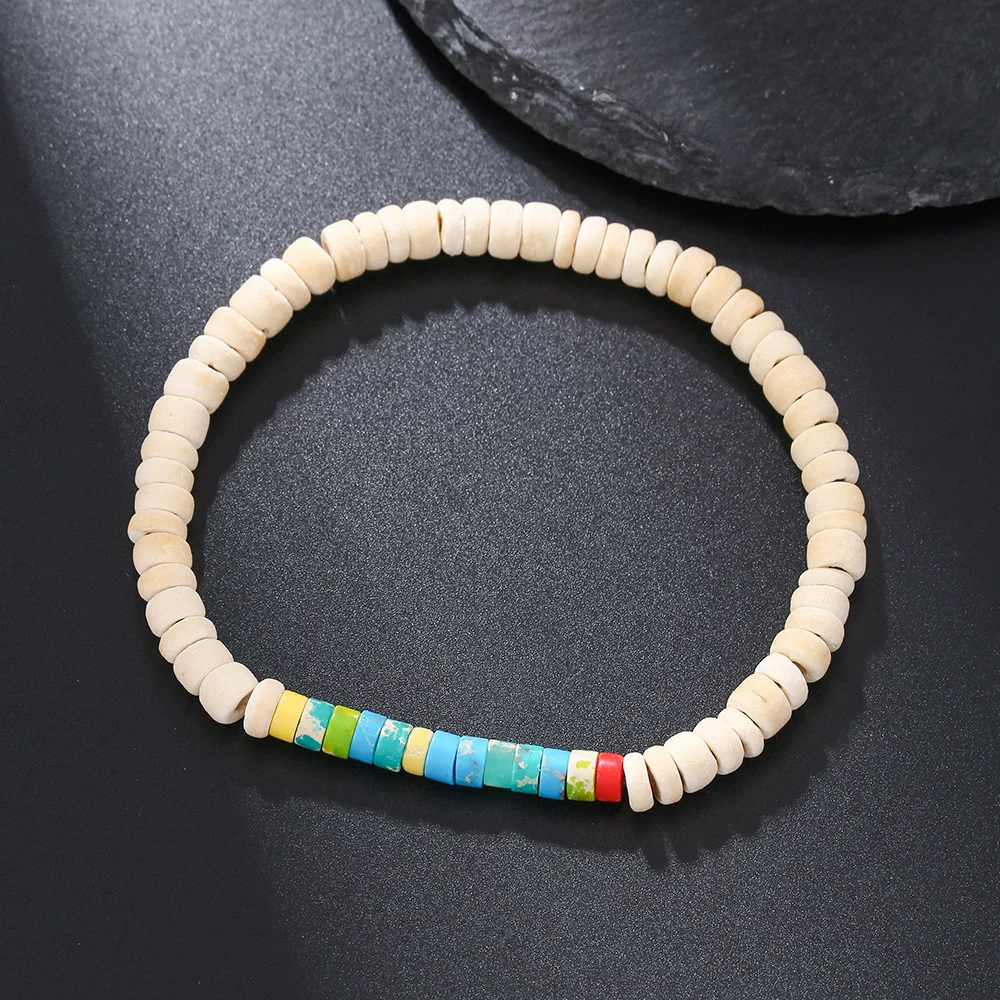 Handmade Geometric Style Unisex Bracelet Jewelry With Black Gallstone And Turquoise - Image 31