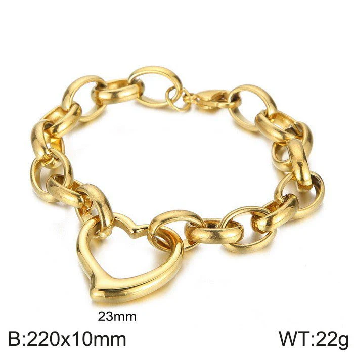 Handmade Hollow Love Pattern Stainless Steel And Titanium Steel Necklace Earrings Bracelet Three Piece Jewelry - Image 10