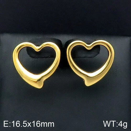 Handmade Hollow Love Pattern Stainless Steel And Titanium Steel Necklace Earrings Bracelet Three Piece Jewelry - Image 13