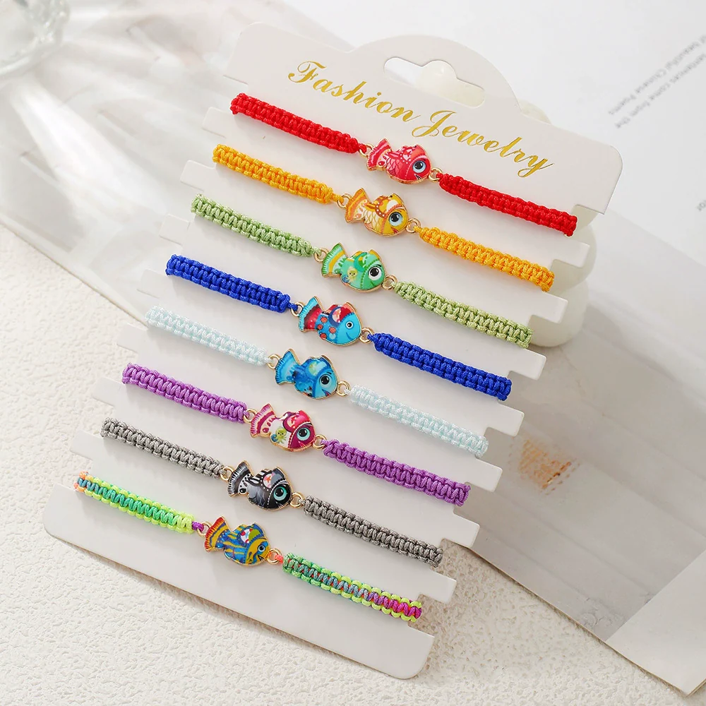 Handmade Jewelry Alloy Acrylic Animal Cartoon Fish Bracelet For Women And Men - Image 4