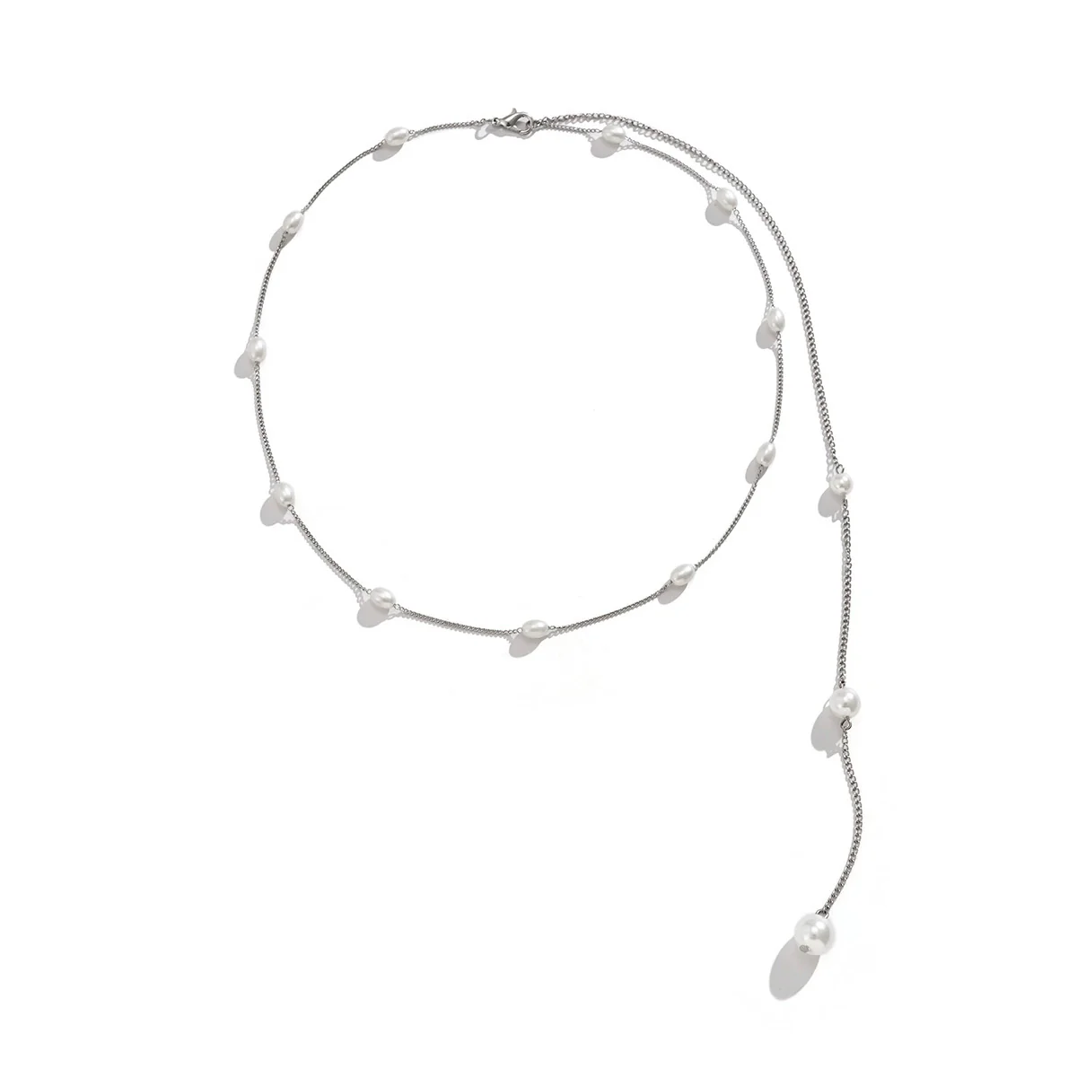 Handmade Jewelry Body Chain Geometric Imitation Pearl Plastic Resin Tassel Style For Female - Image 3