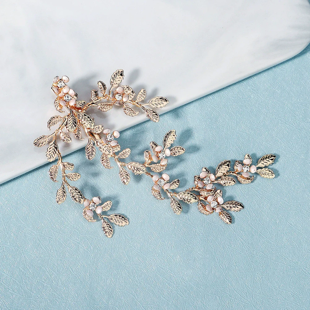 Handmade Pearl Rhinestone Hair Side Hairpin For Bridal Accessories - Image 3