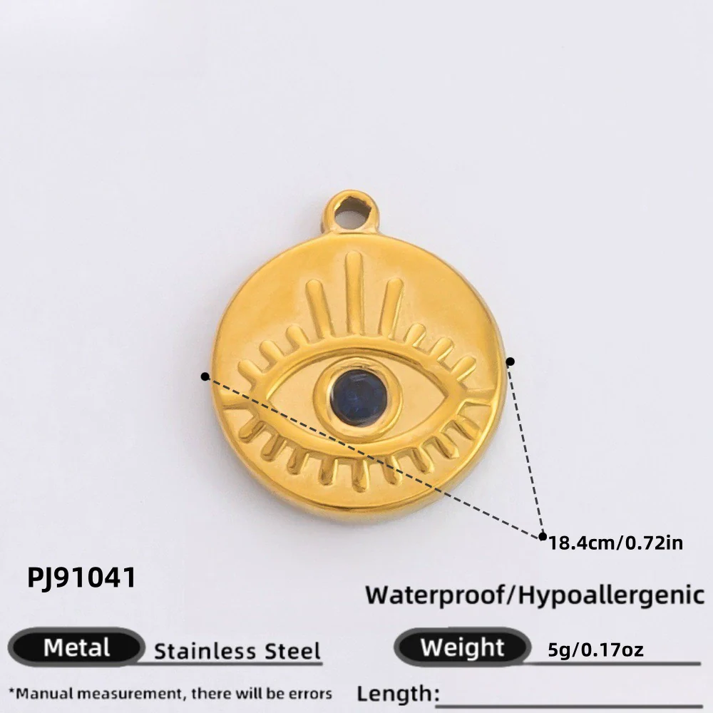 Handmade Retro Geometric Stainless Steel Jewelry Accessories With Electroplating And Totem Pattern For Necklace Pendant - Image 8
