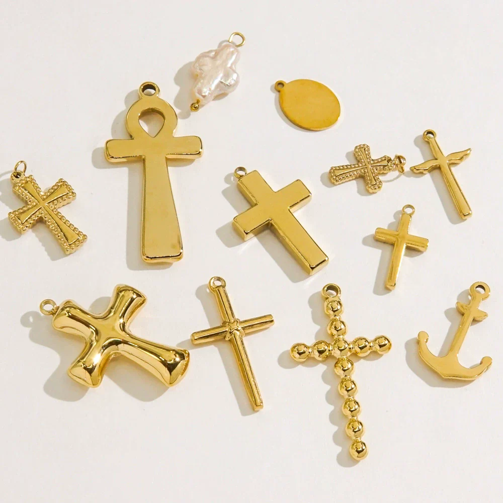 Handmade Stainless Steel Cross Jewelry Accessories With Electroplating Process And Classic Fashion Style - Image 2
