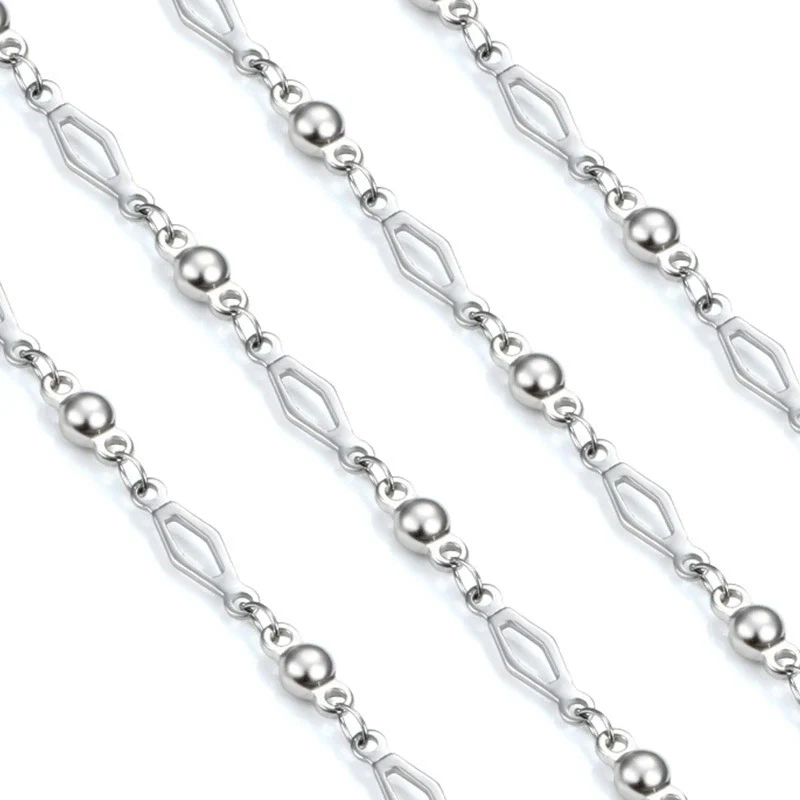 Handmade Stainless Steel Electrolytic Plating Closed Lantern Chain Necklace And Bracelet With Diamond Simple And Durable - Image 6