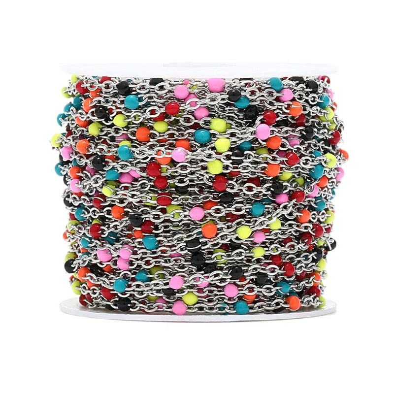 Handmade Stainless Steel Enamel Oil Drop Chain For Necklace And Bracelet Diy Accessories - Image 10