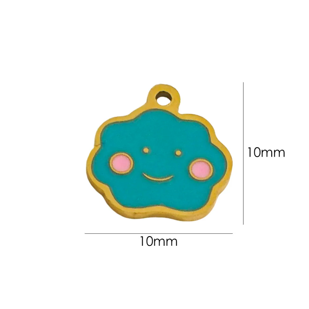 Handmade Stainless Steel Jewelry Accessories Pendant With Dripping Oil Treatment Flower Pineapple Rainbow Love Design - Image 12
