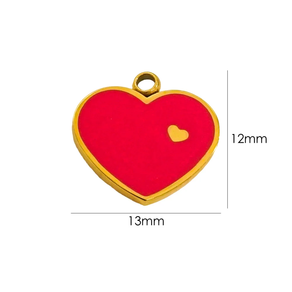 Handmade Stainless Steel Jewelry Accessories Pendant With Dripping Oil Treatment Flower Pineapple Rainbow Love Design - Image 15