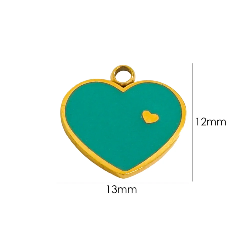 Handmade Stainless Steel Jewelry Accessories Pendant With Dripping Oil Treatment Flower Pineapple Rainbow Love Design - Image 16
