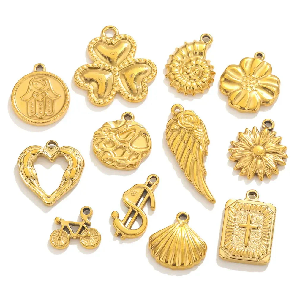 Handmade Stainless Steel Jewelry Accessories With Totem Pattern And 18K Electroplating For Pendant Bracelet Necklace
