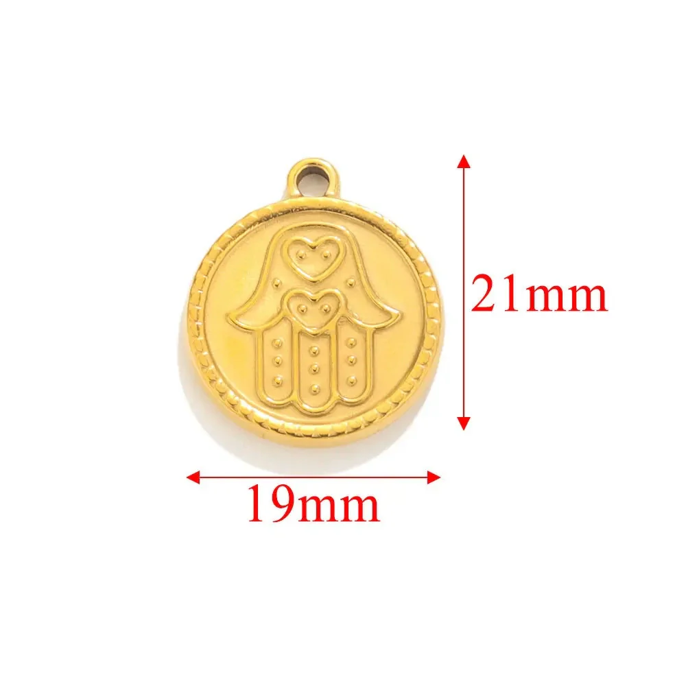 Handmade Stainless Steel Jewelry Accessories With Totem Pattern And 18K Electroplating For Pendant Bracelet Necklace - Image 15