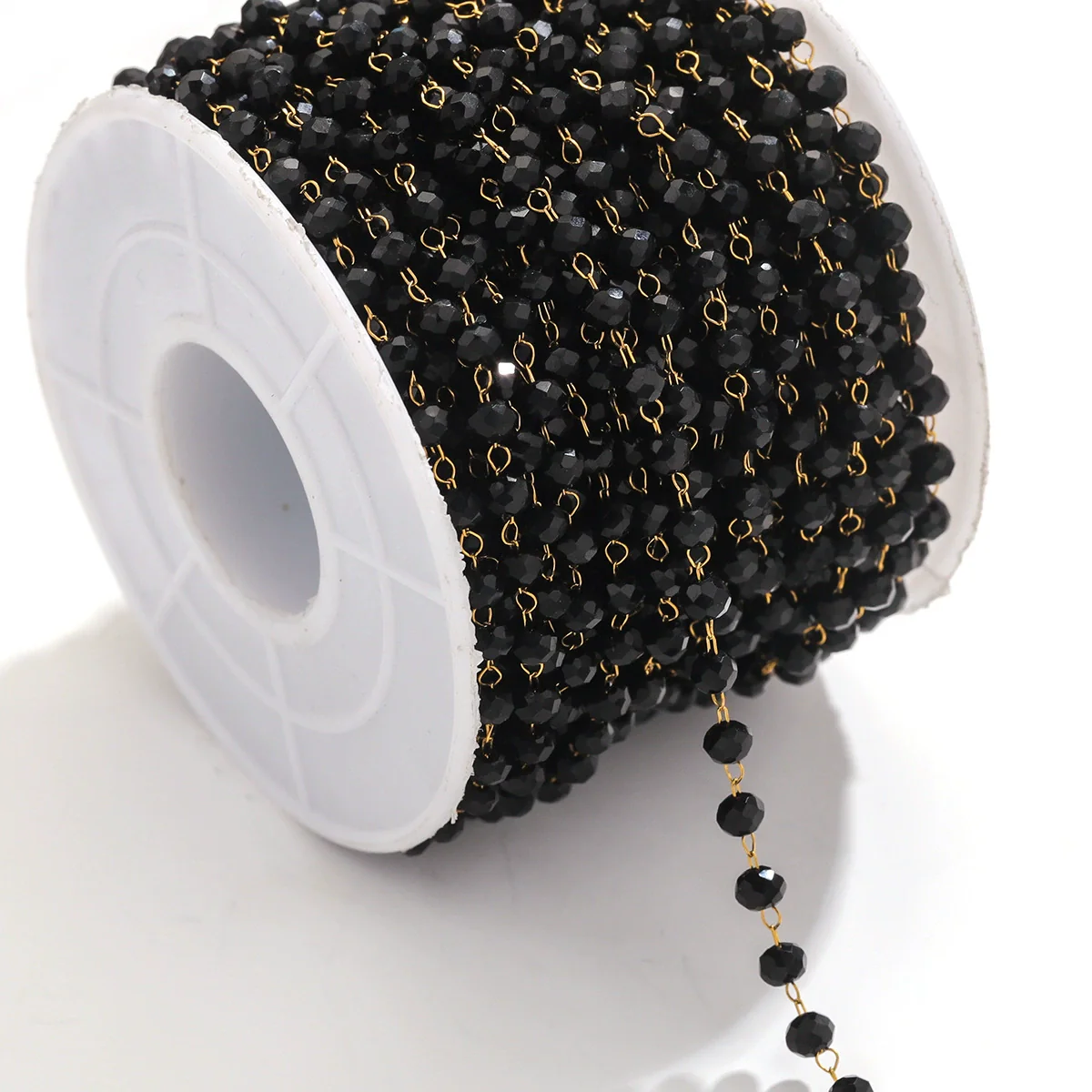 Handmade Stainless Steel Mixed Color Beaded Crystal Chain Clip Jewelry With Vacuum Gold Plating - Image 11