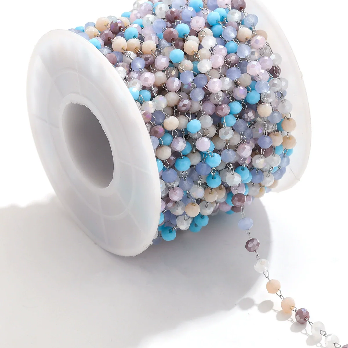 Handmade Stainless Steel Mixed Color Beaded Crystal Chain Clip Jewelry With Vacuum Gold Plating - Image 18