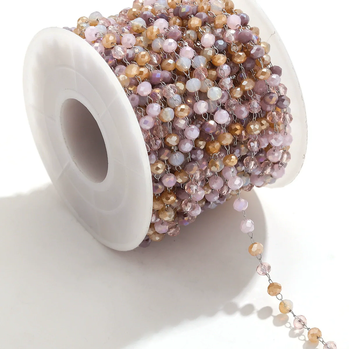 Handmade Stainless Steel Mixed Color Beaded Crystal Chain Clip Jewelry With Vacuum Gold Plating - Image 23