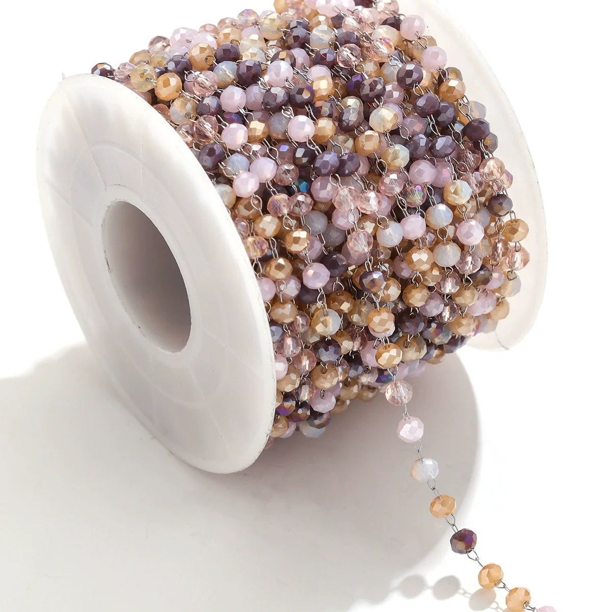 Handmade Stainless Steel Mixed Color Beaded Crystal Chain Clip Jewelry With Vacuum Gold Plating - Image 25