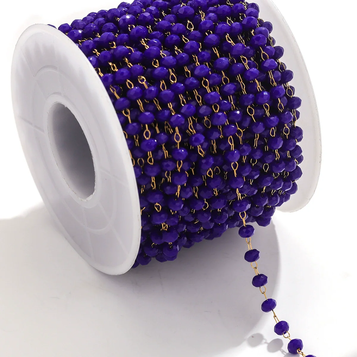 Handmade Stainless Steel Mixed Color Beaded Crystal Chain Clip Jewelry With Vacuum Gold Plating - Image 7