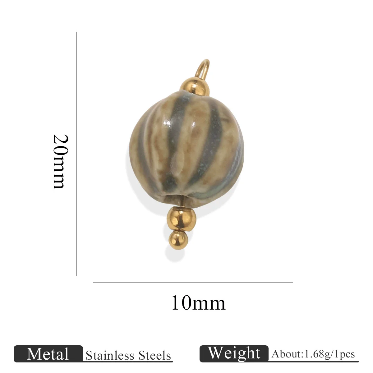 Handmade Stainless Steel Shell Conch And Heart Shape Pendant For Jewelry With Electroplating Retro Style - Image 17