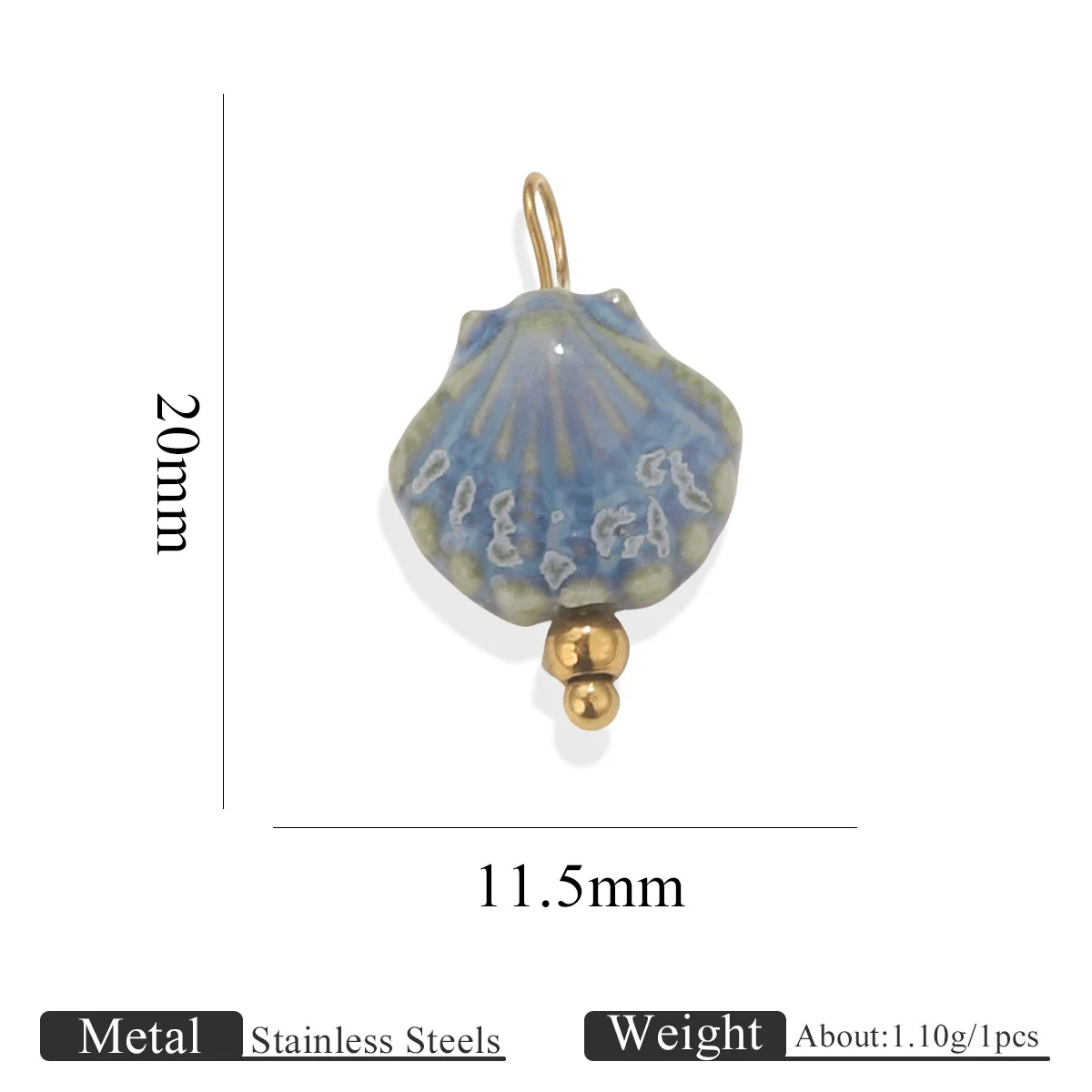 Handmade Stainless Steel Shell Conch And Heart Shape Pendant For Jewelry With Electroplating Retro Style - Image 19