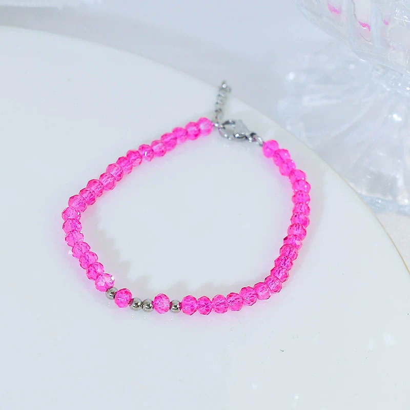 Handmade Titanium Steel Geometric Fashion Ol Women's Beaded Bracelet Jewelry - Image 3