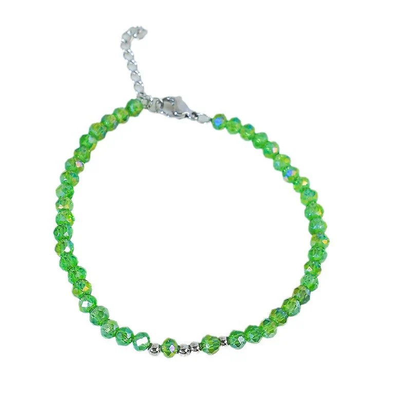 Handmade Titanium Steel Geometric Fashion Ol Women's Beaded Bracelet Jewelry - Image 5